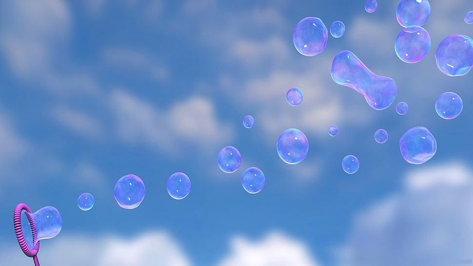 macro shot of bubbles HD wallpaper